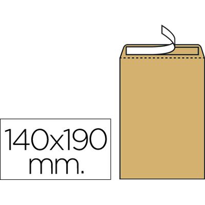 LIDERPAPEL Envelope Bolsa SaláRios 140X190mm Kraft (500 Unidades) LIDERPAPEL Envelope Bolsa SaláRios 140X190mm Kraft (500 Unidades)
