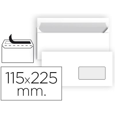LIDERPAPEL Envelope N 4 Branco Americano Janela Direita 115X225 mm Tira de Silicone (25 Unidades) LIDERPAPEL Envelope N 4 Branco Americano Janela Direita 115X225 mm Tira de Silicone (25 Unidades)