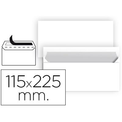 LIDERPAPEL Pack 25x Envelope N 5 Branco Americano 115x225mm Tira de Silicone LIDERPAPEL Pack 25x Envelope N 5 Branco Americano 115x225mm Tira de Silicone