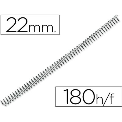 Espiral Q-Connect Metalico 64 5:1 22mm 1,2mm (100 Unidades) Espiral Q-Connect Metalico 64 5:1 22mm 1,2mm (100 Unidades)
