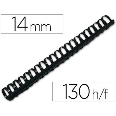 Lombada Q-Connect Plastica Redonda de 14 mm Branca Capacidadee 130 Folhas (100 Unidades) Lombada Q-Connect Plastica Redonda de 14 mm Branca Capacidadee 130 Folhas (100 Unidades)