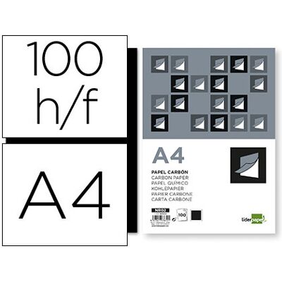 LIDERPAPEL Papel Quimico Film Preto Din A4 Caixa de 100 Folhas LIDERPAPEL Papel Quimico Film Preto Din A4 Caixa de 100 Folhas
