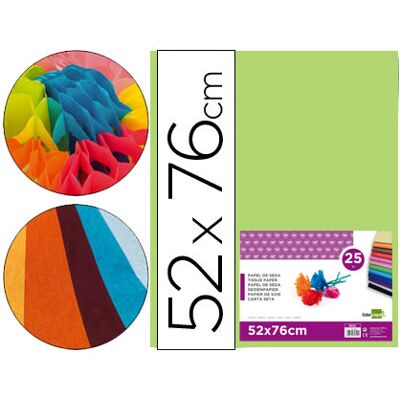 Papel de Seda Verde Liderpapel - 52x76cm, 18g/m², 25 Folhas Papel de Seda Verde Liderpapel - 52x76cm, 18g/m², 25 Folhas
