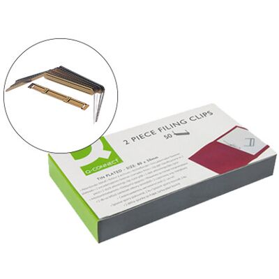 Encadernador Fastener Q-Connect Dourado (50 Unidades) Encadernador Fastener Q-Connect Dourado (50 Unidades)