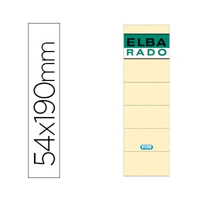 Etiquetas Adesivas Elba Lomera Cor Osso 54 X 190 mm Embalagem de 10 Unidades Etiquetas Adesivas Elba Lomera Cor Osso 54 X 190 mm Embalagem de 10 Unidades