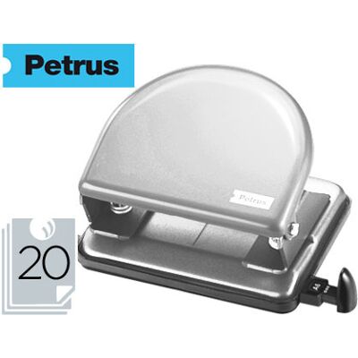 Furador Metalico Petrus 52, Cap. 20 Folhas - Cromado Furador Metalico Petrus 52, Cap. 20 Folhas - Cromado