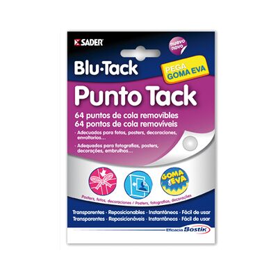 Massa Adesiva Bostik Blu Tack "Punto Tack" 64 Pontos de Cola Massa Adesiva Bostik Blu Tack "Punto Tack" 64 Pontos de Cola