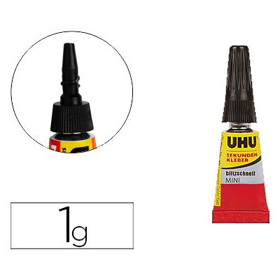 UHU Super Cola - Ultra Rápida - 1g UHU Super Cola - Ultra Rápida - 1g
