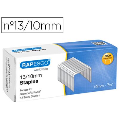 Agrafos Rapesco Galvanizados 13/10 Caixa de 5000 Unidades Agrafos Rapesco Galvanizados 13/10 Caixa de 5000 Unidades