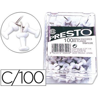 Q-CONNECT Alfinetes de Sinalizacao Branco Caixa c/ 100 Unidades Q-CONNECT Alfinetes de Sinalizacao Branco Caixa c/ 100 Unidades