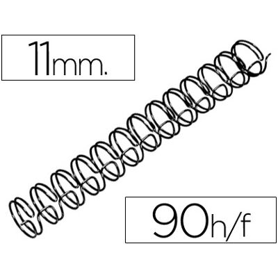 Espiral Gbc Preta Modelo Wire 3:1 11 mm N.7 c/ Capacidadee p/ 90 Folhas Espiral Gbc Preta Modelo Wire 3:1 11 mm N.7 c/ Capacidadee p/ 90 Folhas