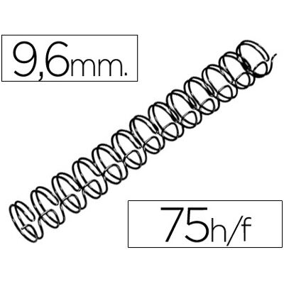 Espiral Gbc Preta Modelo Wire 3:1 9,5 mm N.6 c/ Capacidadee p/ 75 Folhas Espiral Gbc Preta Modelo Wire 3:1 9,5 mm N.6 c/ Capacidadee p/ 75 Folhas