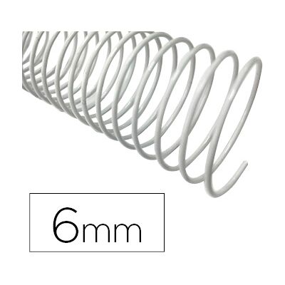 Espiral Metalico Q-Connect Branco 64 5:1 6 mm 1mm (200 Unidades) Espiral Metalico Q-Connect Branco 64 5:1 6 mm 1mm (200 Unidades)