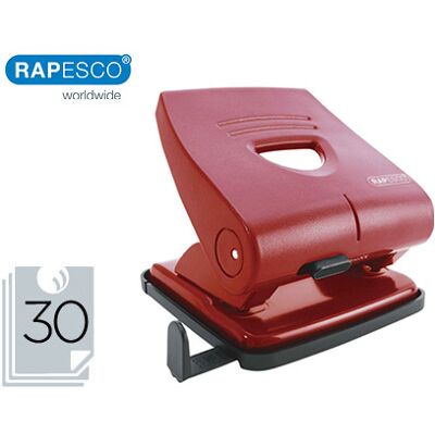 Furador Rapesco 827-P Vermelho 2 Furos Capacidadee 30 Folhas Furador Rapesco 827-P Vermelho 2 Furos Capacidadee 30 Folhas