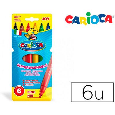 Marcador Carioca Joy Caixa de 6 Cores Marcador Carioca Joy Caixa de 6 Cores