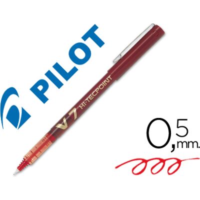 Marcador Pilot Ponta Fina V-7 Vermelho 0.7 mm Marcador Pilot Ponta Fina V-7 Vermelho 0.7 mm