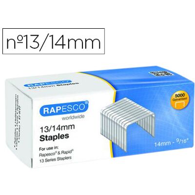 Agrafos Rapesco Galvanizados 13/14 Caixa de 5000 Unidades Agrafos Rapesco Galvanizados 13/14 Caixa de 5000 Unidades