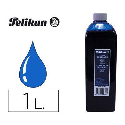 Tinta p/ Almofada Pelikan, Frasco 1L - Azul Tinta p/ Almofada Pelikan, Frasco 1L - Azul