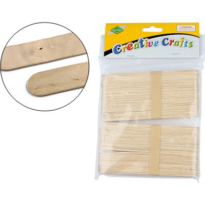 CSP Palitos p/ Manualidades Madeira Cor Natural 15 X 2 cm Blister de 100 Unidades CSP Palitos p/ Manualidades Madeira Cor Natural 15 X 2 cm Blister de 100 Unidades