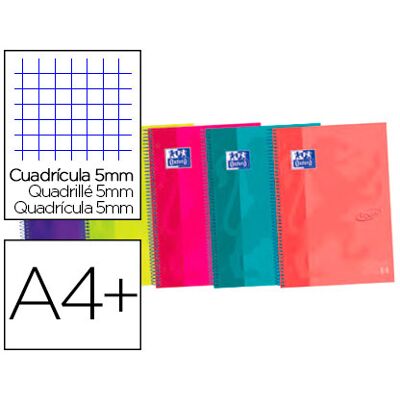 Caderno Espiral Oxford Ebook 5 Capa Extradura A4+ 120F Quadriculado Cores Sortidas Touch Caderno Espiral Oxford Ebook 5 Capa Extradura A4+ 120F Quadriculado Cores Sortidas Touch