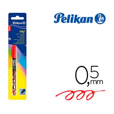 Marcador Pelikan Inky Apagavel 273/B Ponta de Fibra 0,5 mm Vermelho em Blister Marcador Pelikan Inky Apagavel 273/B Ponta de Fibra 0,5 mm Vermelho em Blister
