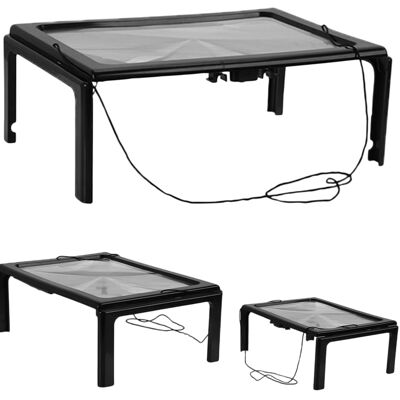 Lupa de Leitura A4 c/ Iluminação de 4 LEDs (Preto) Lupa de Leitura A4 c/ Iluminação de 4 LEDs (Preto)