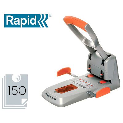 Furador Rapid Hdc150 Supreme Metalico/Abs Prata/Laranja Capacidade 150 Folhas - RAPID Furador Rapid Hdc150 Supreme Metalico/Abs Prata/Laranja Capacidade 150 Folhas - RAPID