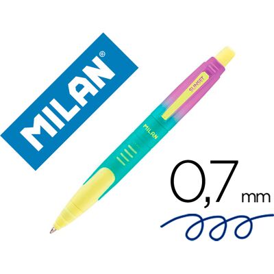Esferografica Milan Compact Sunset Retratil Tinta Azul Ponta 1 Mm Cores Sortidas - MILAN Esferografica Milan Compact Sunset Retratil Tinta Azul Ponta 1 Mm Cores Sortidas - MILAN