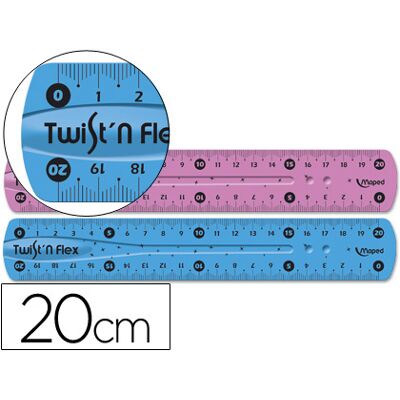 Regua Plastico Flexivel De 20 Cms. Cores Sortidas. Rotativo.Cores Sortidas - MAPED Regua Plastico Flexivel De 20 Cms. Cores Sortidas. Rotativo.Cores Sortidas - MAPED
