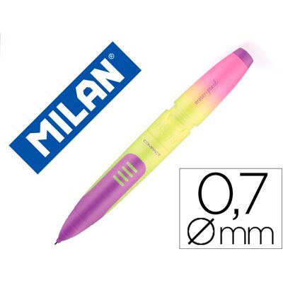 Lapiseira Milan Compact Sunset 0,7 Mm Com Borracha Cores Sortidas - MILAN Lapiseira Milan Compact Sunset 0,7 Mm Com Borracha Cores Sortidas - MILAN