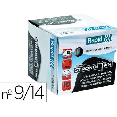 Pack 5000x Agrafos Super Strong Galvanizados Nº9/14 - RAPID Pack 5000x Agrafos Super Strong Galvanizados Nº9/14 - RAPID