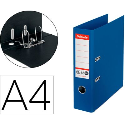 Pasta De Arquivo De Alavanca N1 Co2 Neutral Din A4 Cartao Forrado Lombada 75 Mm Azul Vivo - ESSELTE Pasta De Arquivo De Alavanca N1 Co2 Neutral Din A4 Cartao Forrado Lombada 75 Mm Azul Vivo - ESSELTE