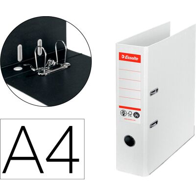 Pasta Arquivo de Alavanca Nº1 Co2 Neutral Din A4 Cartao Forrado Lombada 75 Mm Branco - ESSELTE Pasta Arquivo de Alavanca Nº1 Co2 Neutral Din A4 Cartao Forrado Lombada 75 Mm Branco - ESSELTE