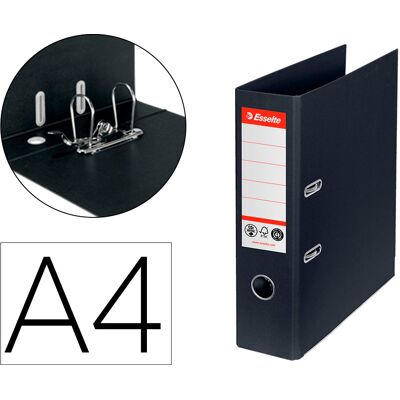 Pasta Arquivo de Alavanca Nº1 Co2 Neutral Din A4 Cartao Forrado Lombada 75 Mm Preto - ESSELTE Pasta Arquivo de Alavanca Nº1 Co2 Neutral Din A4 Cartao Forrado Lombada 75 Mm Preto - ESSELTE
