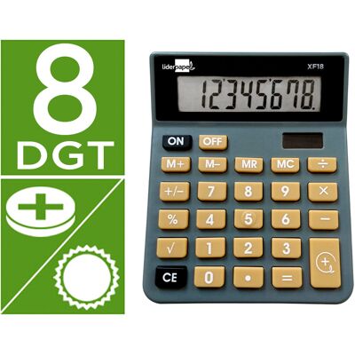 Calculadora De Secretaria Xf18 8 Digitos Solar E Pilhas Cor Cinza 127X105X24 Mm Calculadora De Secretaria Xf18 8 Digitos Solar E Pilhas Cor Cinza 127X105X24 Mm