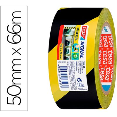 Fita Adesiva Tesa De Segurança Amarela E Preta Polipropileno 66 Mt X 50 Mm - TESA Fita Adesiva Tesa De Segurança Amarela E Preta Polipropileno 66 Mt X 50 Mm - TESA