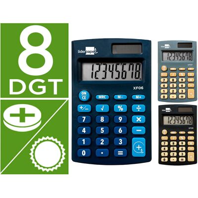Calculadora De Bolso Xf08 8 Digitos Solar E Pilhas 98X62X8 Mm Expositor De 16 Uni. Cores Sortidas Calculadora De Bolso Xf08 8 Digitos Solar E Pilhas 98X62X8 Mm Expositor De 16 Uni. Cores Sortidas