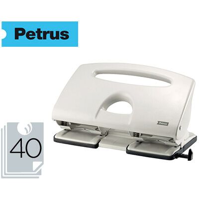 Furador Petrus 505 Metalico Cor Cinza 4 Puncoes Capacidade 40 Folhas - RAPID Furador Petrus 505 Metalico Cor Cinza 4 Puncoes Capacidade 40 Folhas - RAPID