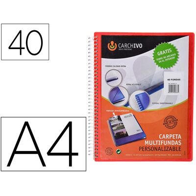 Capa Catalogo Archivex Polipropileno Canguro c/ Espiral 40 Bolsas Fecho Elasticos Din A4 - CArquivo Capa Catalogo Archivex Polipropileno Canguro c/ Espiral 40 Bolsas Fecho Elasticos Din A4 - CArquivo