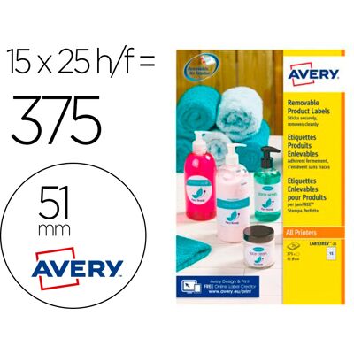 Etiqueta Adesiva Avery Branca Redonda Removivel Para Impressora Laser Injeção De Tinta E Fotocopiado Etiqueta Adesiva Avery Branca Redonda Removivel Para Impressora Laser Injeção De Tinta E Fotocopiado