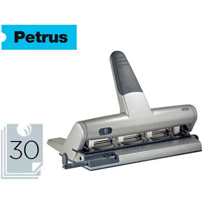 Furador Petrus 514 Metalico Cor Prata 4 Puncoes Capacidade 30 Folhas - RAPID Furador Petrus 514 Metalico Cor Prata 4 Puncoes Capacidade 30 Folhas - RAPID