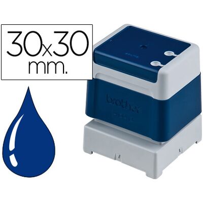 Carimbo PR-3030E6P 30x30 mm (Azul) - BROTHER Carimbo PR-3030E6P 30x30 mm (Azul) - BROTHER