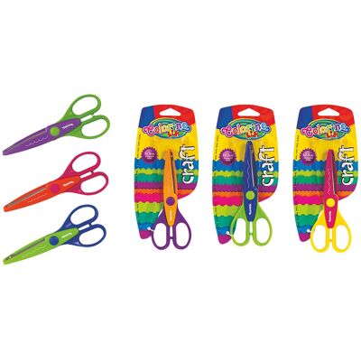 COLORINO Blister Tesoura 15.5 cm 3 Sort. COLORINO Blister Tesoura 15.5 cm 3 Sort.