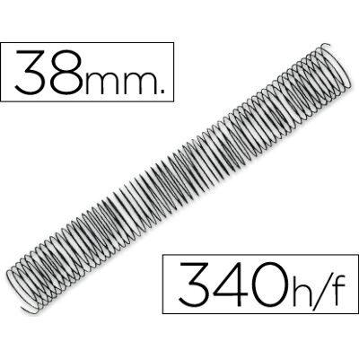 Espiral Q-Connect Metalico 64 5:1 38mm 1,2mm (25 Unidades) Espiral Q-Connect Metalico 64 5:1 38mm 1,2mm (25 Unidades)