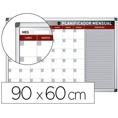 Planning Magnetico Bi-Office Mensal Lacado Moldura Em Aluminio - BI-OFFICE Planning Magnetico Bi-Office Mensal Lacado Moldura Em Aluminio - BI-OFFICE