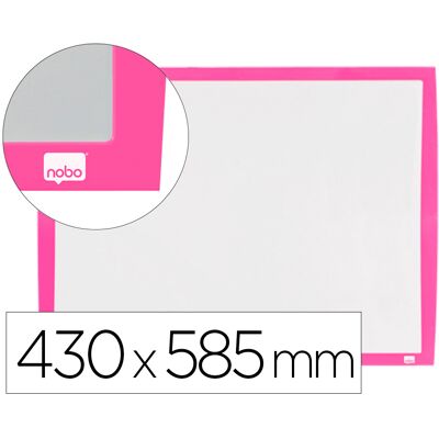 Quadro Branco Magnetico Moldura Fucsia - NOBO Quadro Branco Magnetico Moldura Fucsia - NOBO