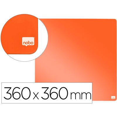 Quadro Magnetico Para A Casa Cor Laranja 360X360 Mm - NOBO Quadro Magnetico Para A Casa Cor Laranja 360X360 Mm - NOBO