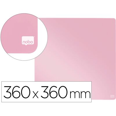 Quadro Magnetico Para A Casa Cor Rosa 360X360 Mm - NOBO Quadro Magnetico Para A Casa Cor Rosa 360X360 Mm - NOBO