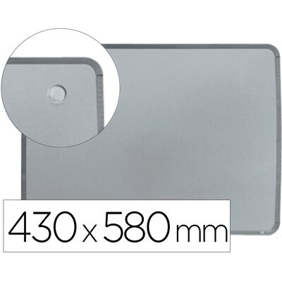 Quadro Magnetico Para A Casa Moldura Slim Em Aco Prata 430X580 Mm - NOBO Quadro Magnetico Para A Casa Moldura Slim Em Aco Prata 430X580 Mm - NOBO