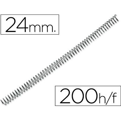 Espiral Q-Connect Metalico 64 5:1 24mm 1,2mm (100 Unidades) Espiral Q-Connect Metalico 64 5:1 24mm 1,2mm (100 Unidades)